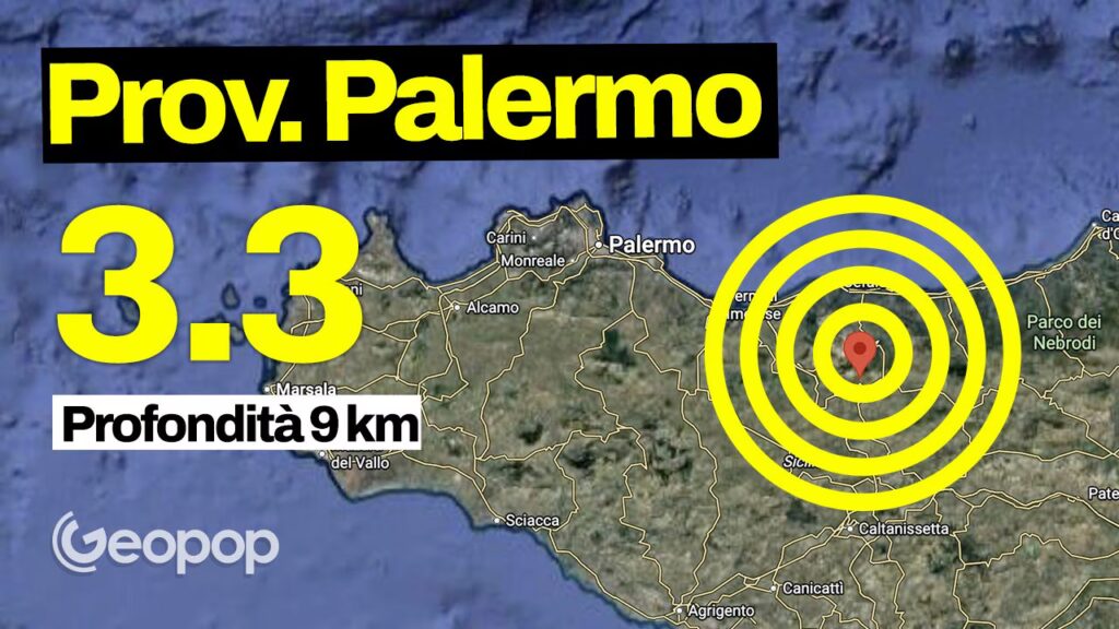 Earthquake of magnitude 3.3 in the province of Palermo: epicenter in Petralia Sottana