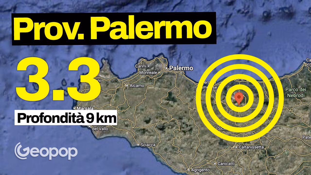 Earthquake of magnitude 3.3 in the province of Palermo: epicenter in Petralia Sottana