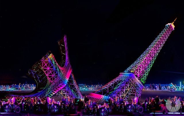 Because a 29-ton broken Eiffel Tower has appeared in the middle of the Nevada desert