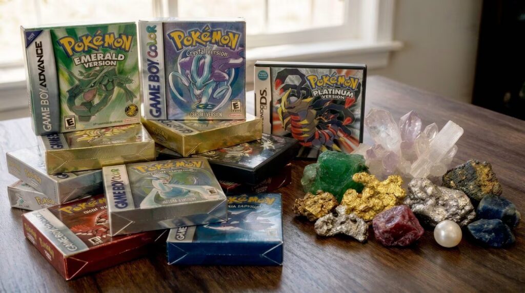 The science behind Pokémon game names gold, silver or ruby: from metals to precious stones