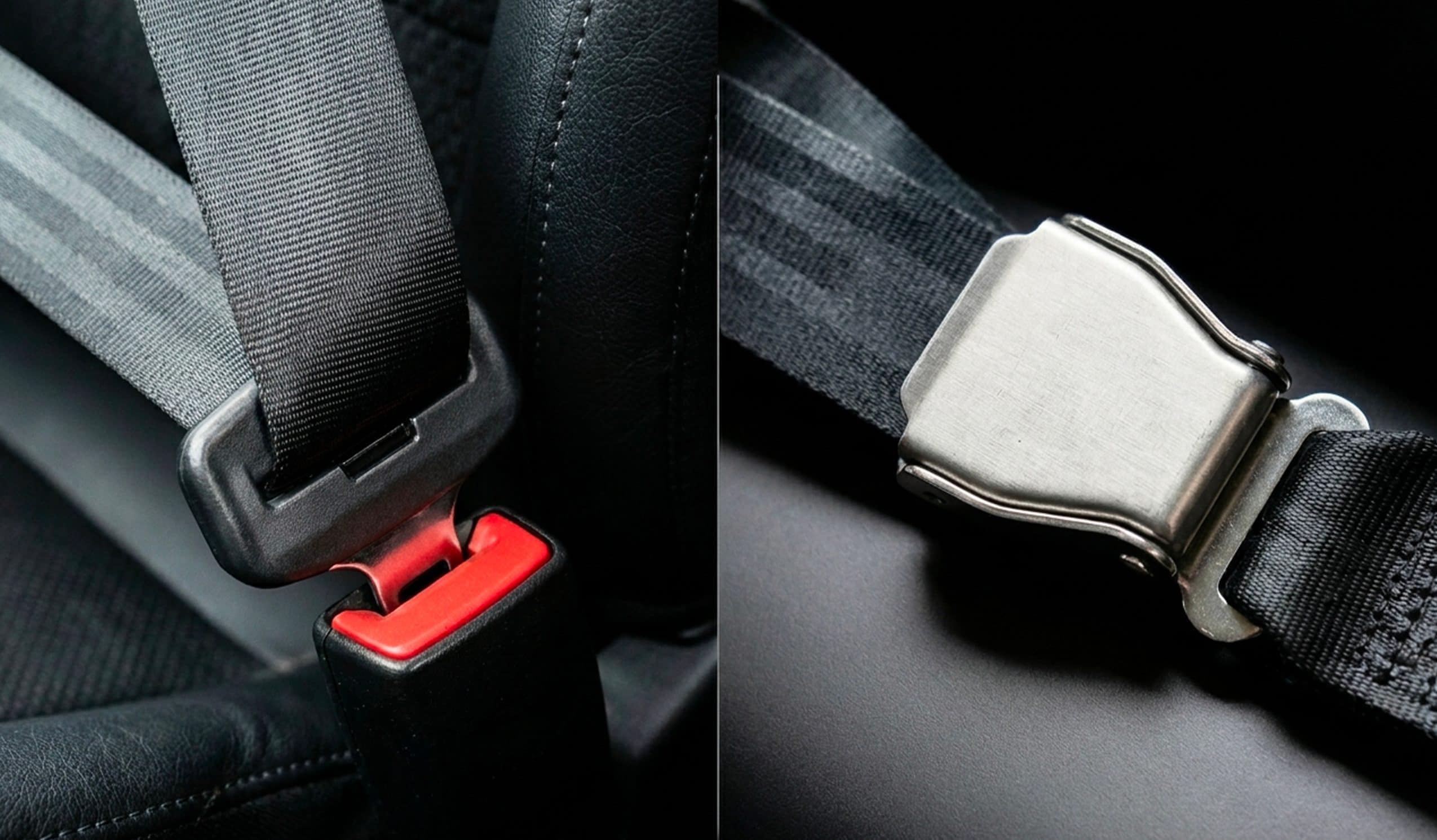 Why are the seat belts on airplanes abdominal and not three-point like in cars?