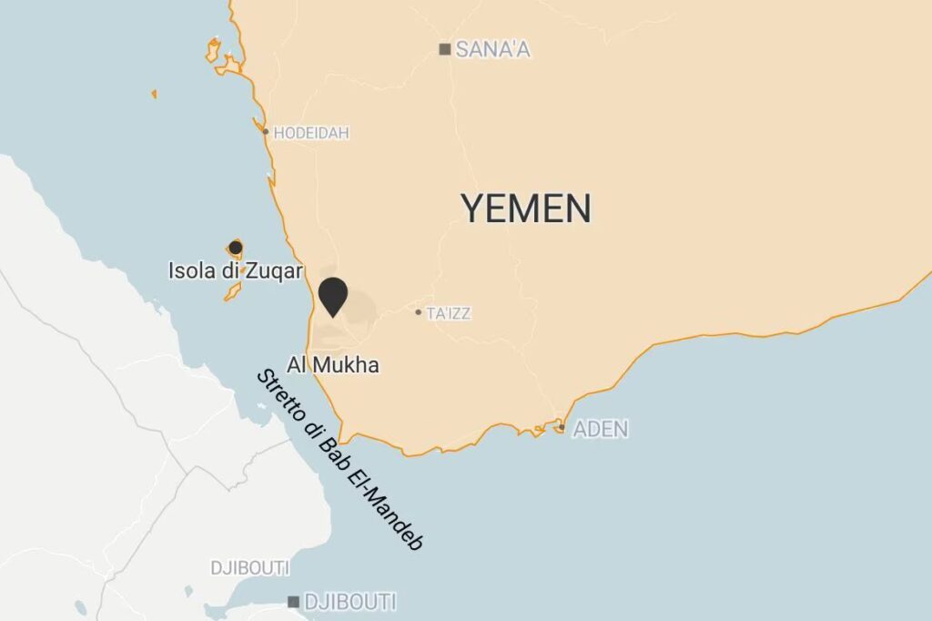 Where the Bab el-Mandeb Strait is located and why the Houthis conquered the nearby city of Mocha