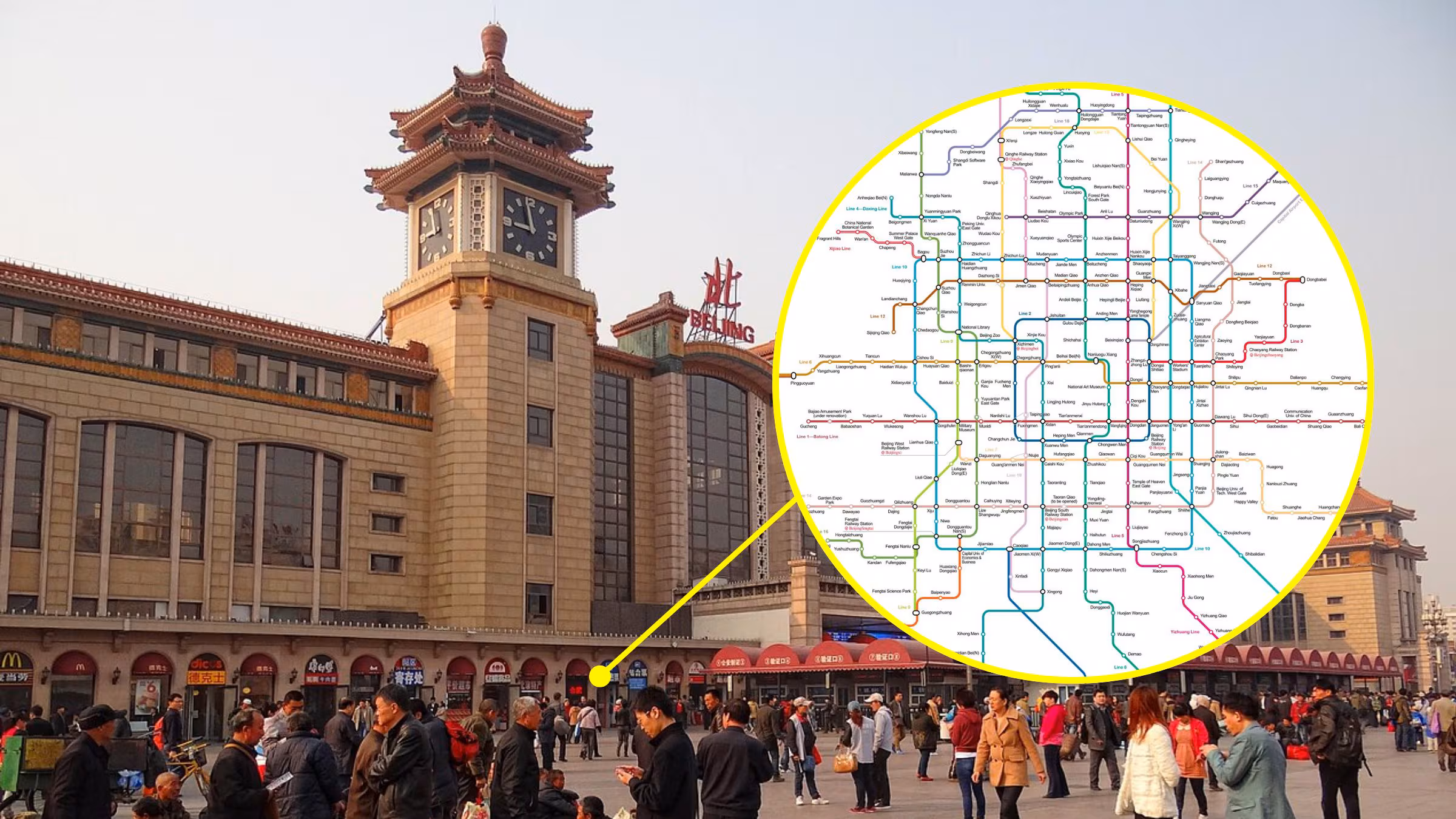 The longest subway in the world measures 900 km and is located in Beijing: it is 8 times that of Milan