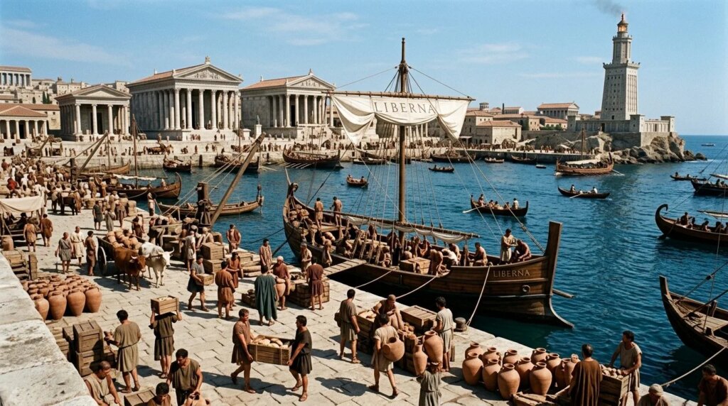 Underwater archeology has revealed the extent of ancient Mediterranean ports: including bays and roadsteads