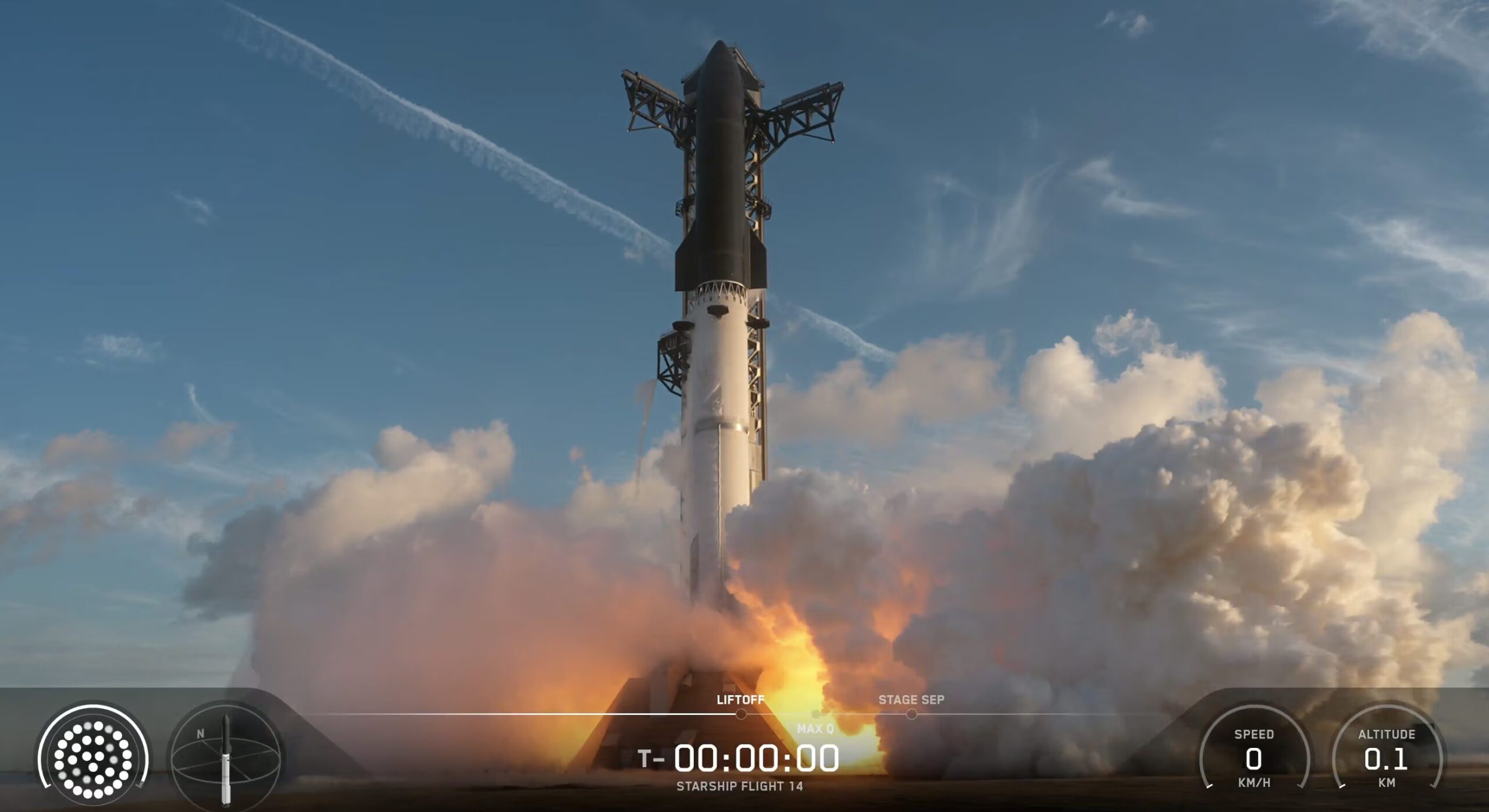 SpaceX launches Starship's first orbital flight, carrying 26 Starlink V3 satellites