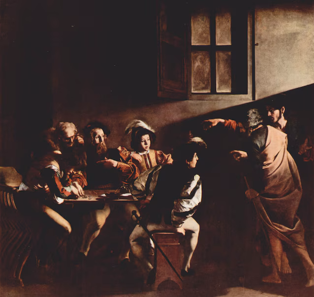 Vocation of Saint Matthew Caravaggio