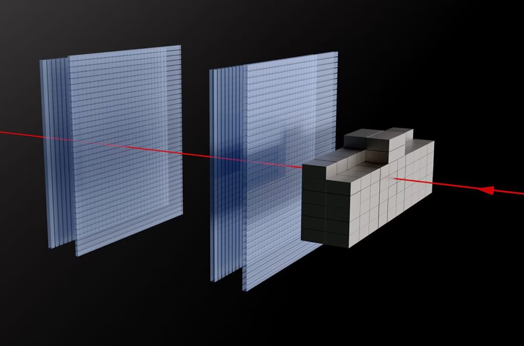 Laser generates particles to see objects through 2 meter walls: the muon study