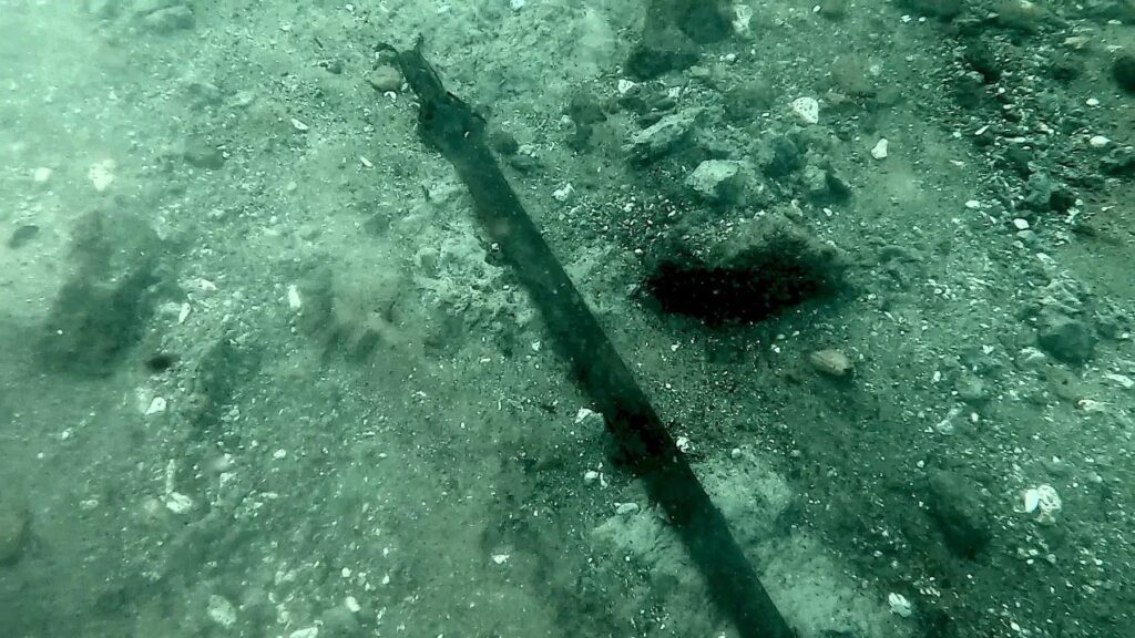 A 3,200 year old sword re-emerges from Lake Mezzano: it was hidden in the submerged village