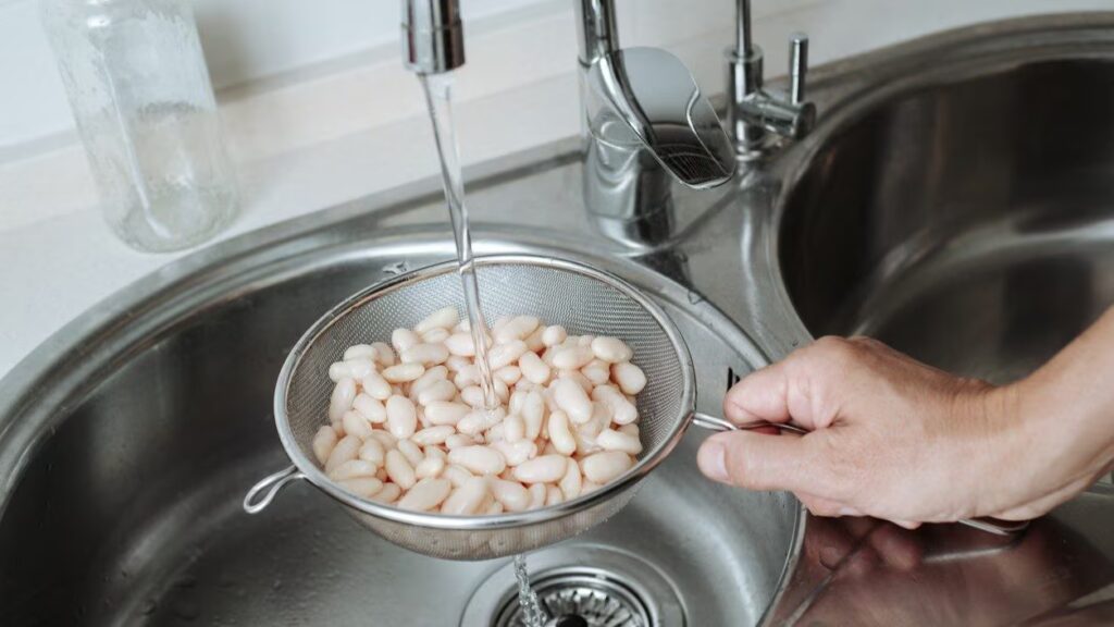 Because legumes don't always need to be rinsed before cooking: it depends on whether they are dried or canned