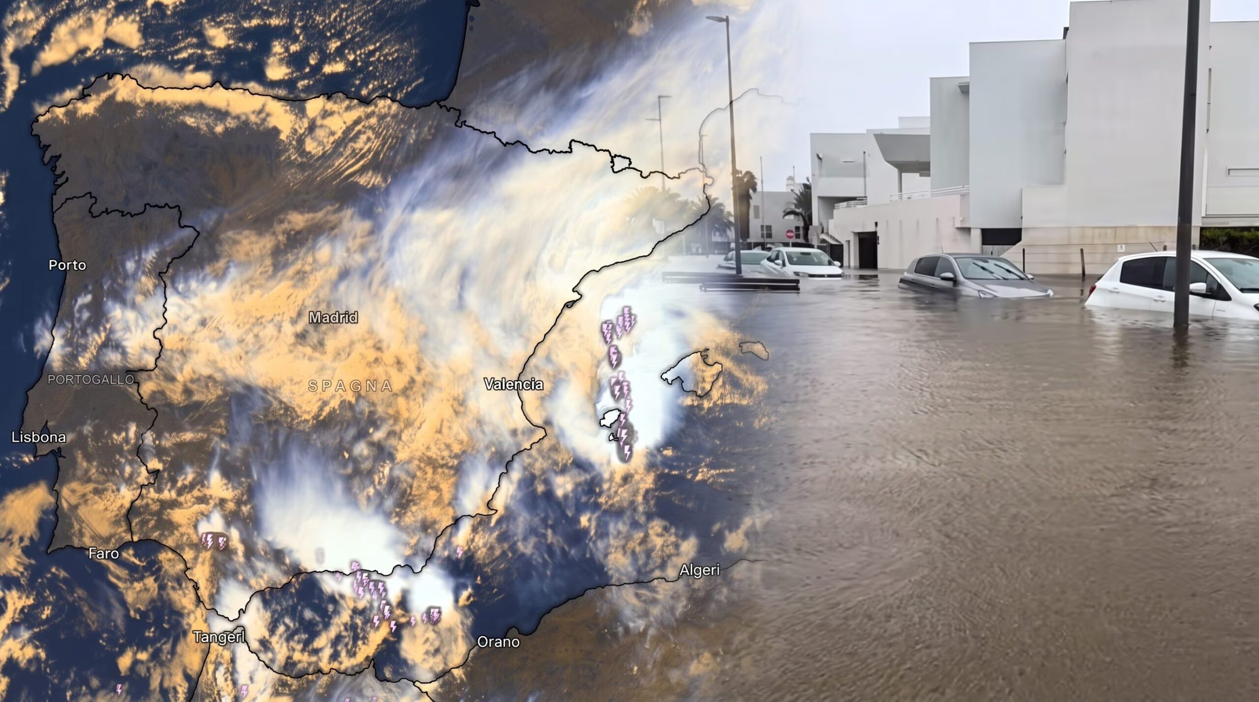 Storm Adam targets Italy after Spain, where it caused floods with 700mm of rain: where it will hit